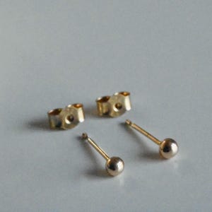 Micro 9ct Gold Ball Studs