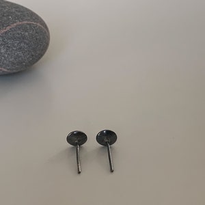 Oxidised Silver Domed Studs Small image 3