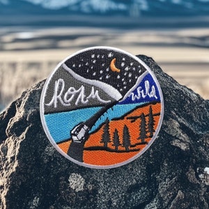 Travel patch, roam wild camper hiking iron on patches - outdoors patches adventure patch, camp, outdoor, explorer patch, national park- P015