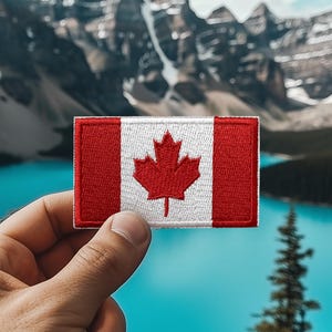 Travel patch, Canada Flag Patch, Maple Leaf Iron On Patch, Canadian Travel Patch, Outdoor Nature Camping Patch, Adventure Patch - P028