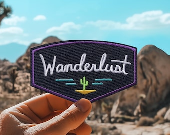 Reispatch, reislustpatch, zwerver opstrijkbare ontdekkingsreiziger geborduurde patch, nationaal park patch, Joshua Tree National Park-avontuur - P014