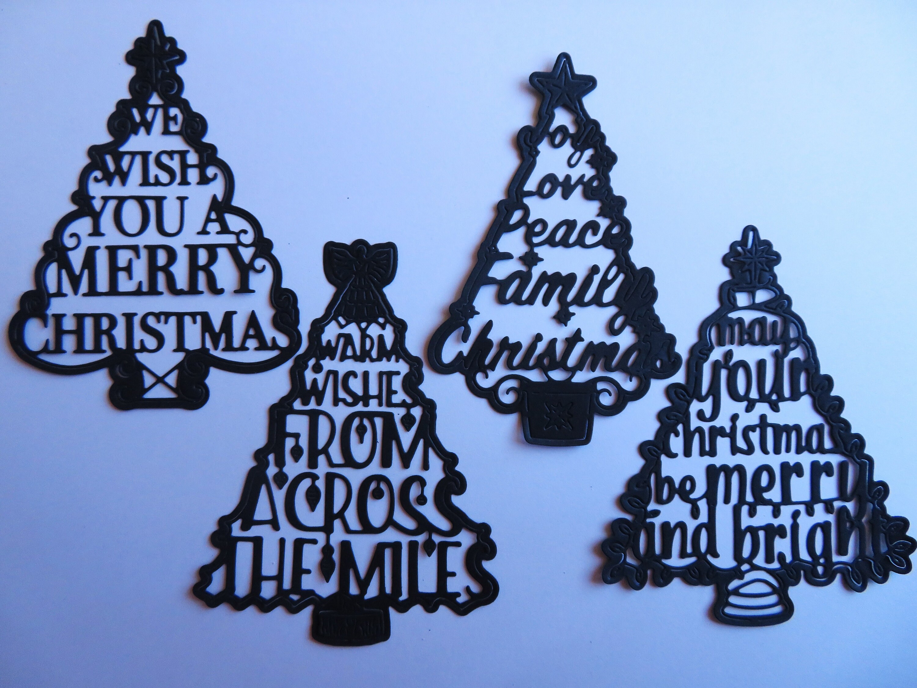 8 Christmas Tree Die Cuts Etsy UK