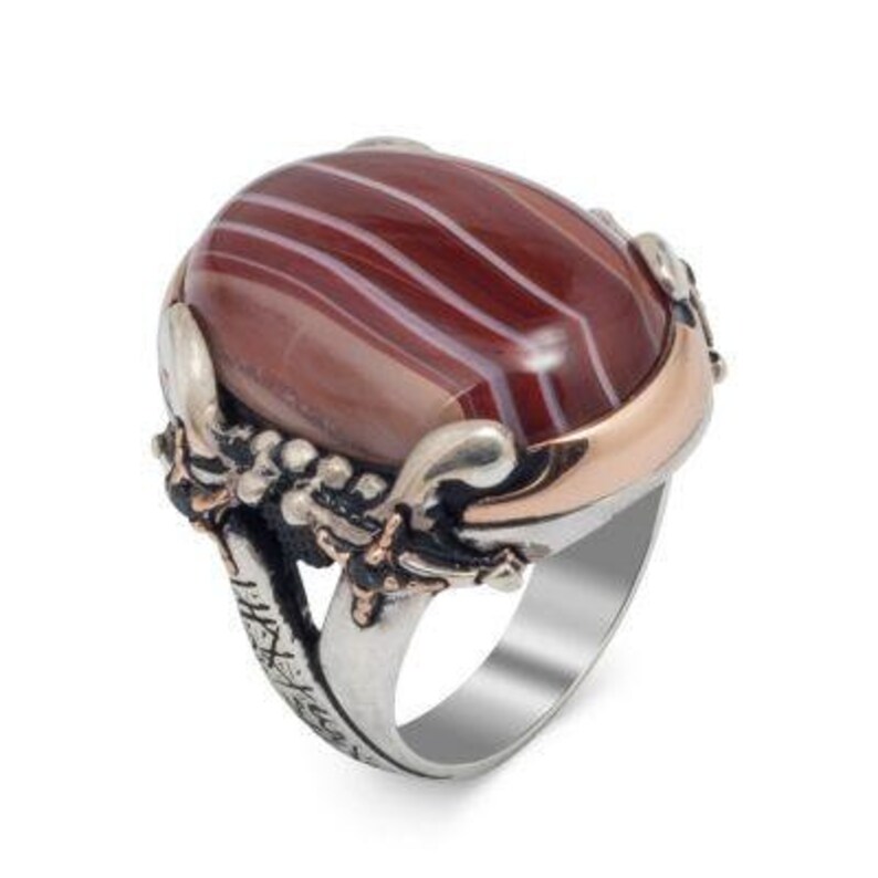 turkish jewelry silver,handmade jewelry,mens ring mens ring,red agate rings,mens gift,father gift men jewelry