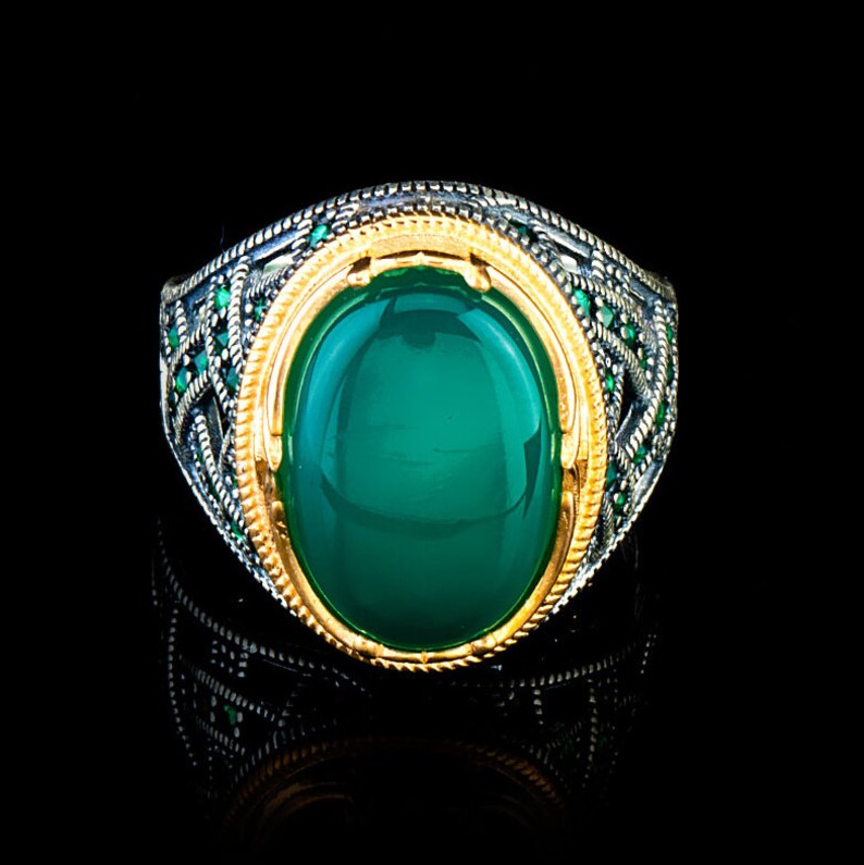 mens ring,Mens Ring,green agate,mens rings,mens gift,father gift turkish jewelry,handmade jewelry, mens gift men jewelry
