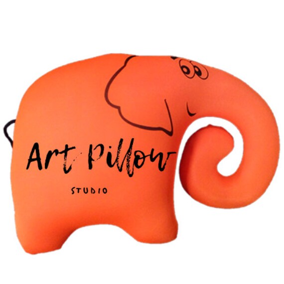 Antistress Interior Decorative Neck Relax Pillow Orange Etsy