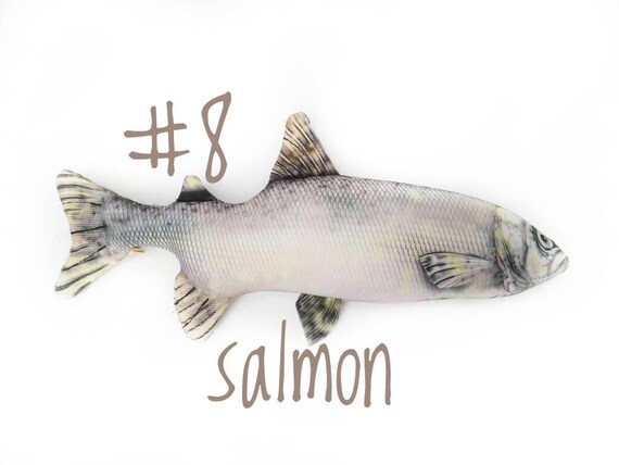 salmon fish pillow