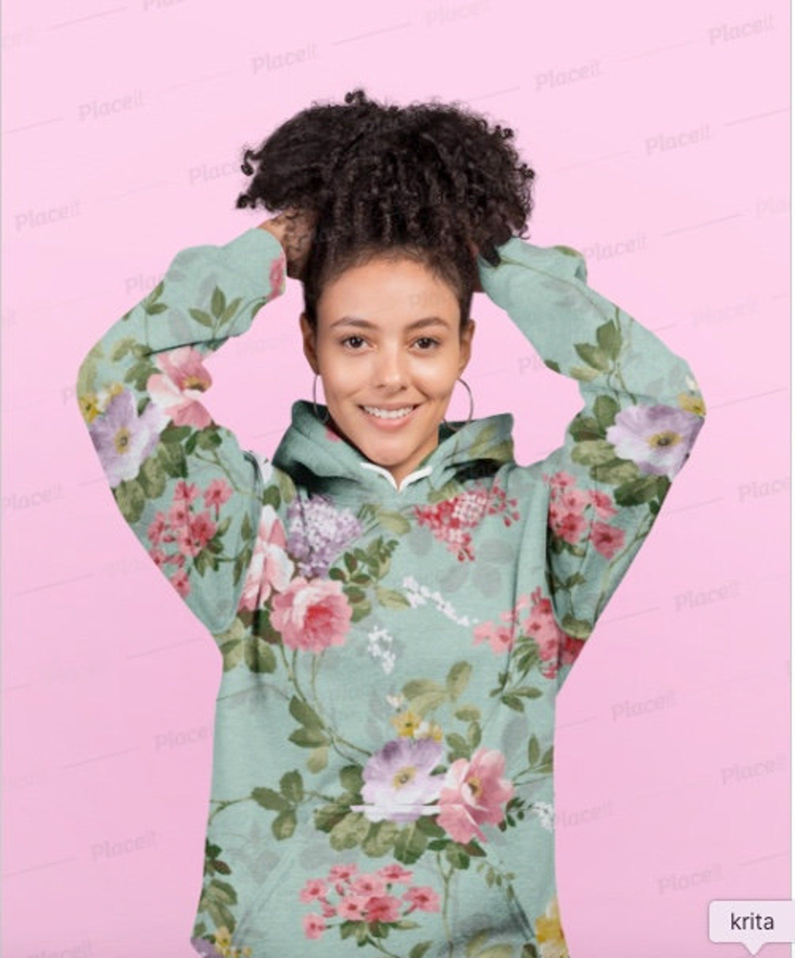 facts floral hoodie