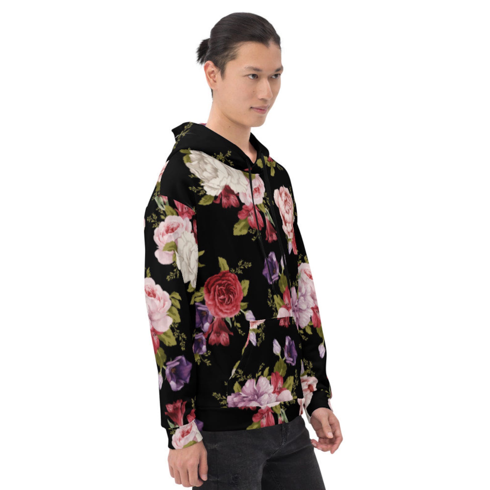Black flower hoodie Clearance