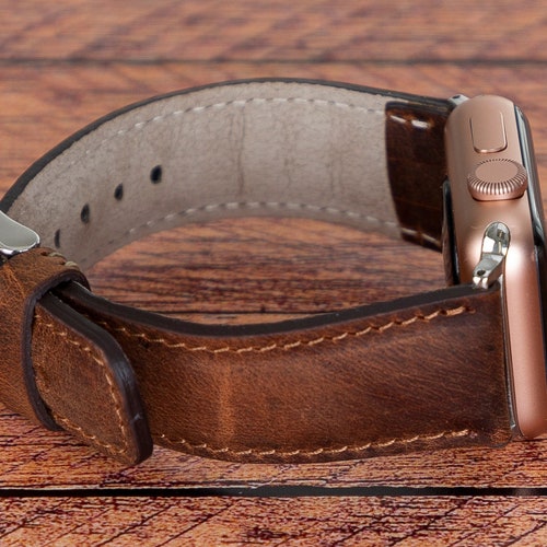 Personalised Leather Apple Watch Strap / 38mm 40mm 41mm 42mm Etsy Canada