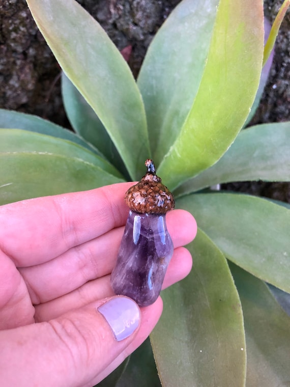 Amethyst Acorn pendant