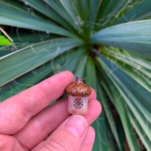 Sunstone Mandala Acorn Pendant