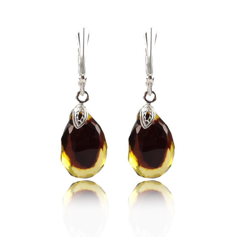 Amber jewelry Amber set Amber earrings and luxury pendant