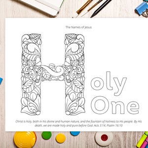 PRINTABLE Names of Jesus Coloring Pages, Sunday School, Homeschool ...
