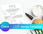 EDITABLE Essential Oil Recipe Canva Template, Flyer, Customize, Printable, Essential Oil Recipes, Diffuser Recipes, Toxin-Free Living, Print