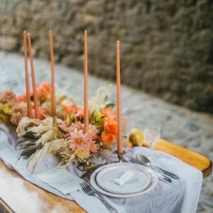 Rust Orange (Pack 4) Candles 4,8,12 | Taper Candles | Soy Candles | Dinner Candle | Table Decorations | Wedding Tapers | Decorative