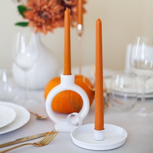 Fall Rust Orange (Pack 4) Velas 4,6,12 / Velas cónicas / Velas de soja / Vela de cena / Decoraciones de mesa / Cirios de boda / Decorativos