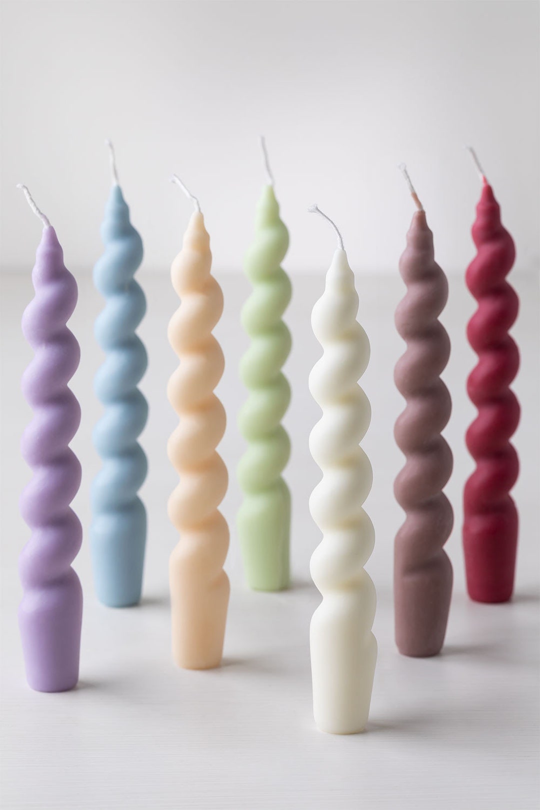 Twist 2 Taper Candle 100 Beeswax, Spiral Taper Candles, Unique Candles