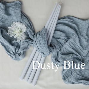 Set of 4 Dusty Blue Taper Candles - 4,6,8,12 | Fall Candles  | Soy Candles | Dinner Candle | Table Decorations | Wedding Tapers | Decorative