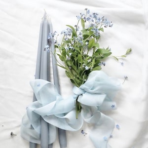 Fall winter Set of 4 - Dusty Blue Candles 4,8,12 | Handmade Candle Set | Candle Wedding Favor | Taper Candles | Soy Candles | Table Gauze