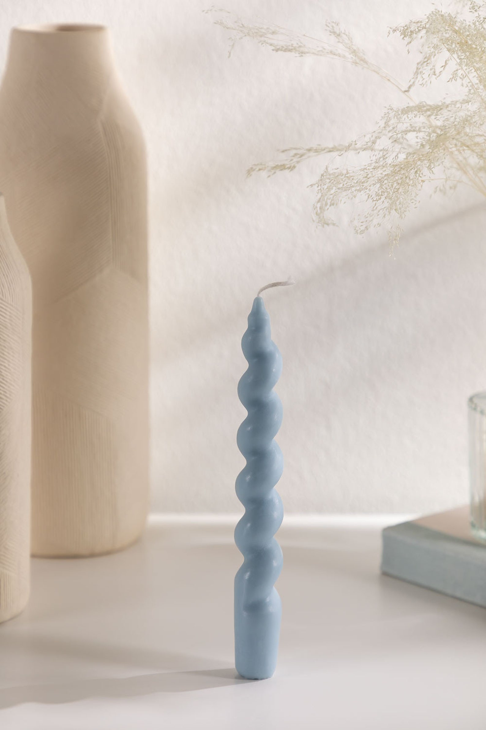 Twist 2 Taper Candle 100 Beeswax, Spiral Taper Candles, Unique Candles