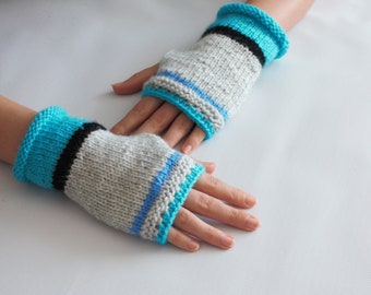 Wool wrist arm warmers,Christmas gift,gift for girlfriend,fall gloves,winter knitted fingerless wool gloves mittens,knit hand warmers