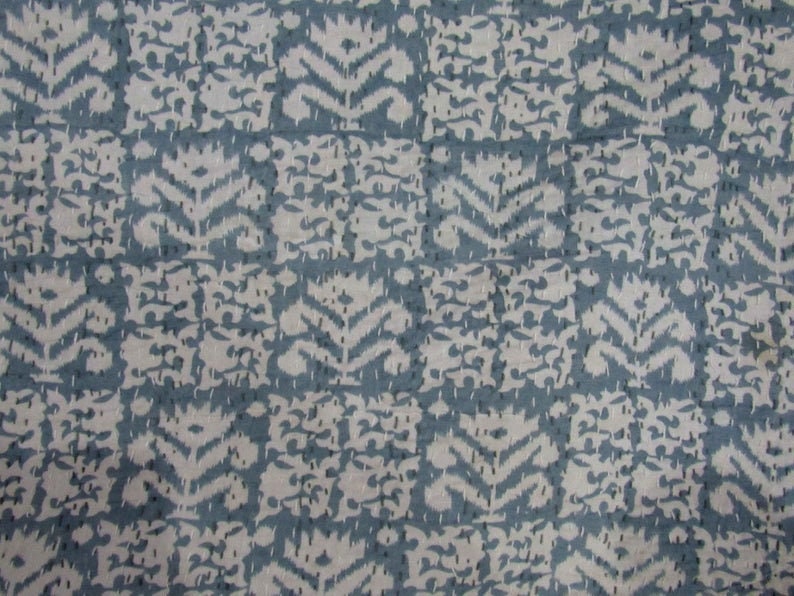 100/% cotton Handblock Kantha Quilt Home Decor Handmade Kantha Quilt Kantha Bedspread Indian Kantha Throw Indian Cotton Kantha Quilts Gift