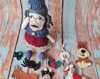 Old Lady Who Swallowed a Fly.  CROCHET PATTERN ONLY