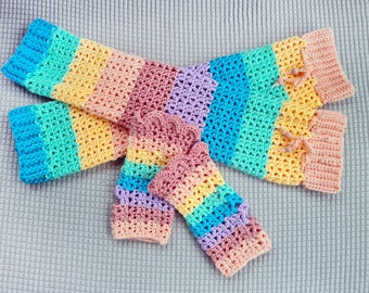 Crochet Wrist and Leg Warmers Set (PATTERN ONLY)