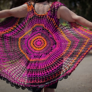 Crochet Mandala Vest (PATTERN ONLY)