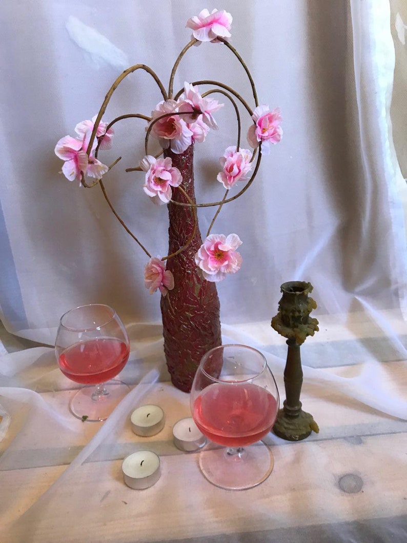 Glass Vase Vase Flowers Floral Arrangement Flower Etsy