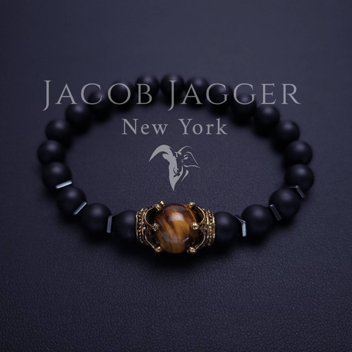 TIGER EYE Stretch Beaded Bracelet 8mm Gemstone Black Matte Onyx Hematite TIGER EYE Stretch Beaded Bracelet 8mm Gemstone Black Matte Onyx Hematite