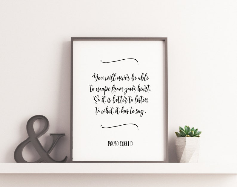 Paulo Coelho Inspirational quote printable / Paulo Coelho | Etsy