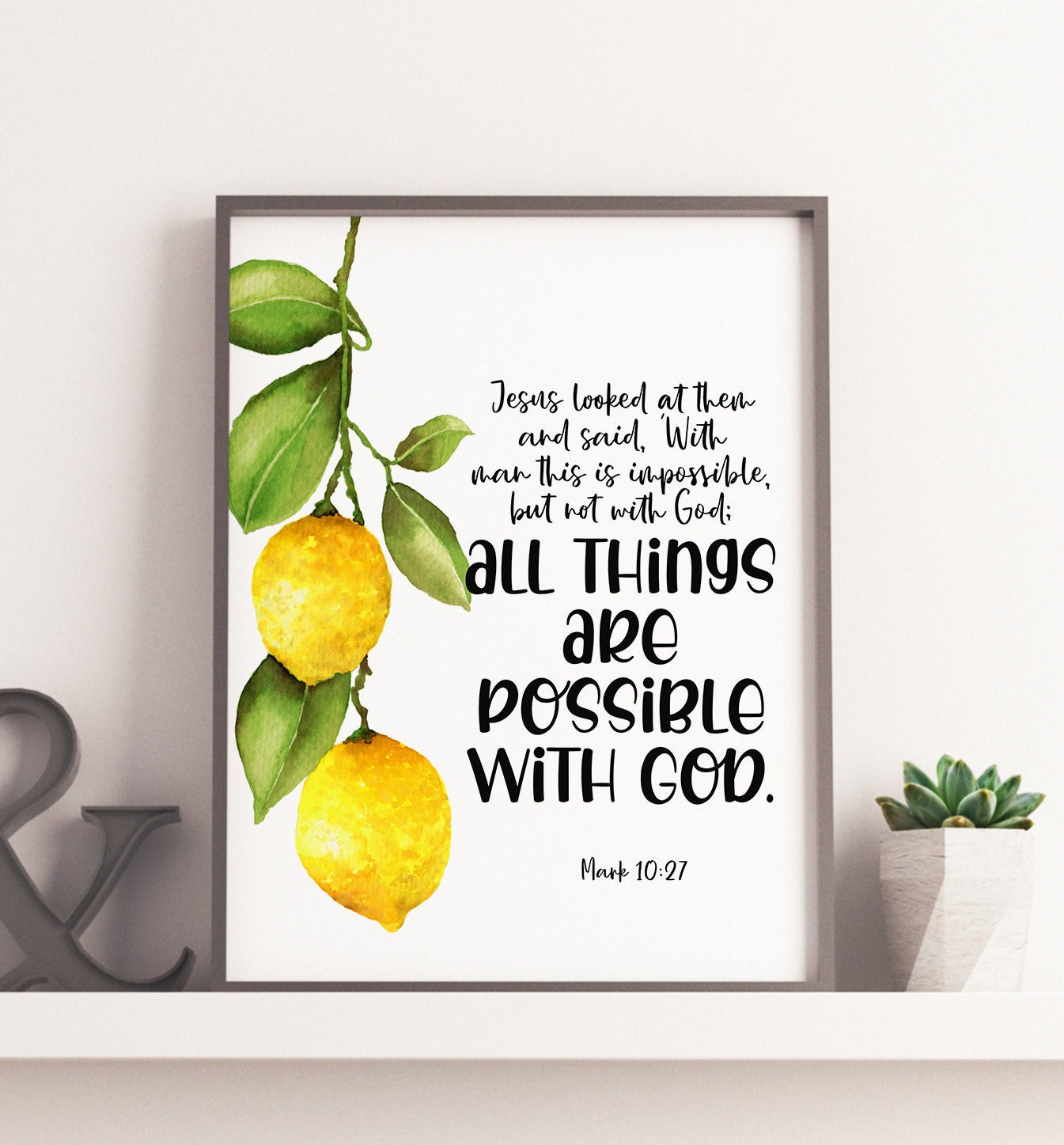 Bible quote printable lemon Bible verse printable citrus Etsy