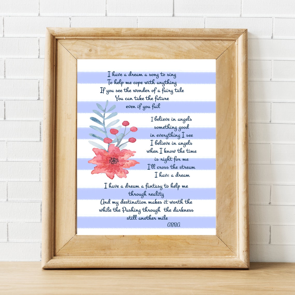 Inspirational ABBA lyrics printable / Inspirational lyrics /I | Etsy