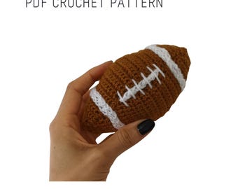 Patrón de fútbol americano a crochet en PDF para descarga digital