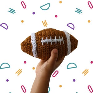Baby American Football ... Handmade Crochet Sports Ball ... Soft Toy ... With or Without Rattle Sound