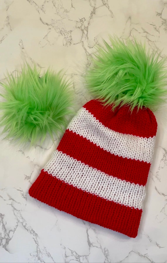 Grinch Hat Pom Pom, Grinch Faux Fur Pom, Grinch Green Faux Fur Pom, 6 Inch  Faux Fur Pom, Large Faux Fur Pom, Long Pile Green Faux Fur Pom 