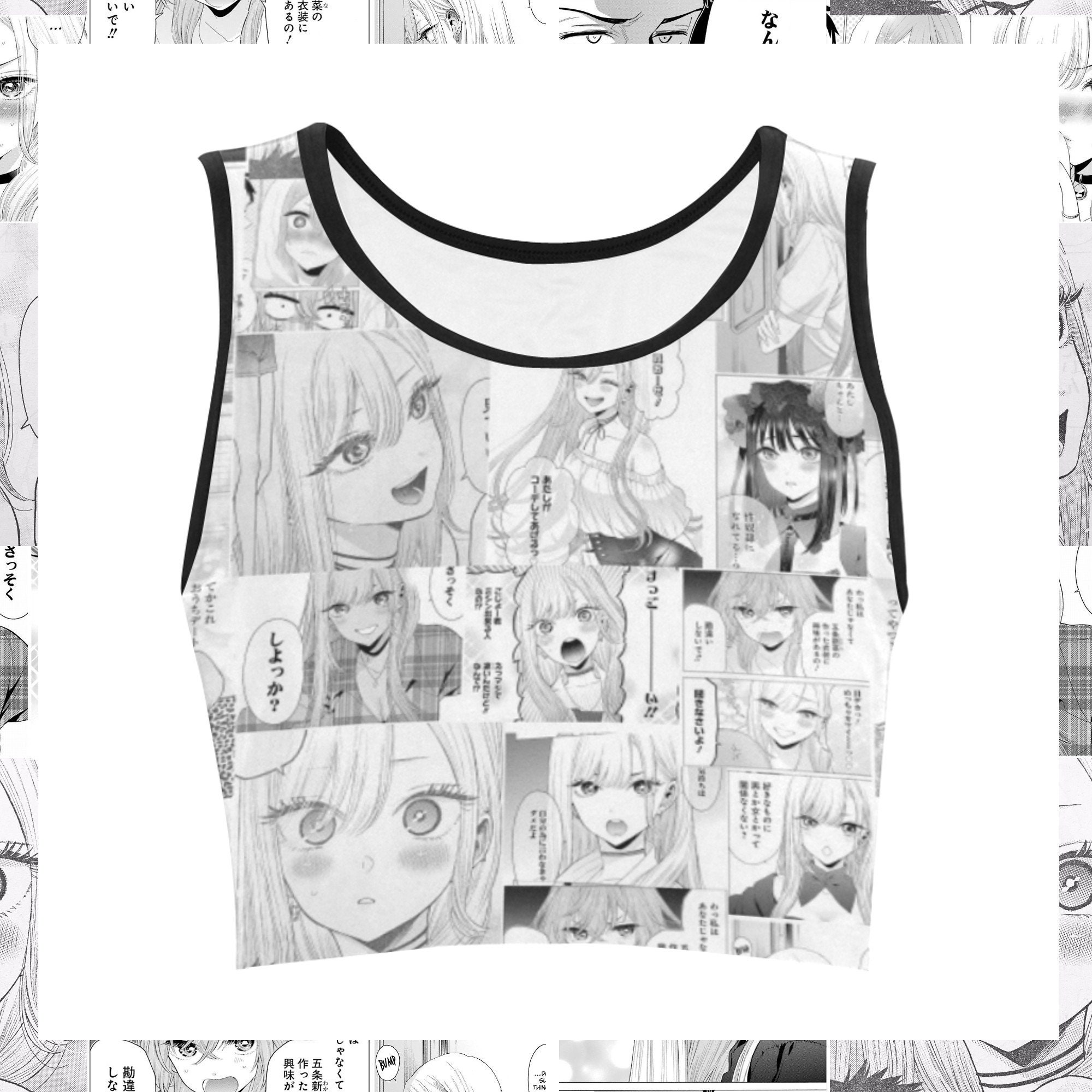 Anime Manga Crop Top Harajuku Clothing Aesthetic Clothing Etsy