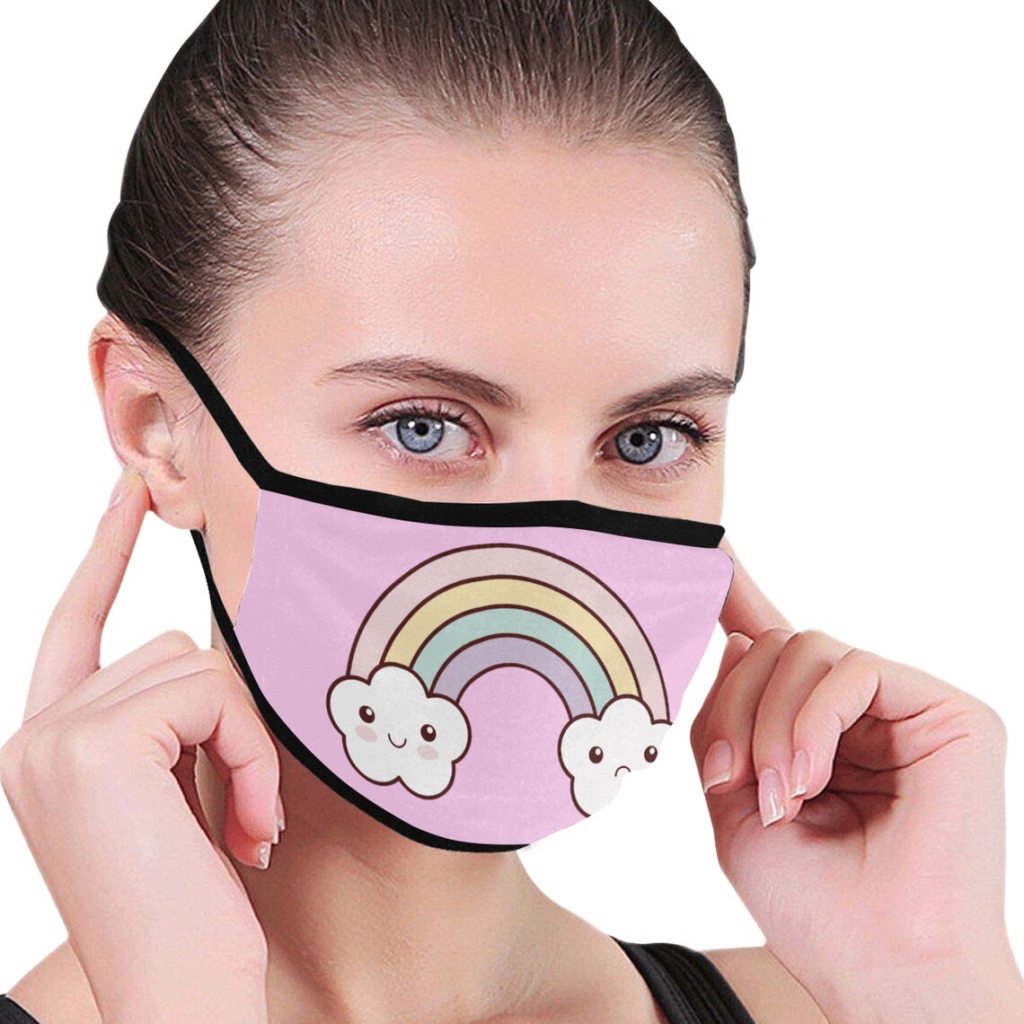 Kawaii Mask Cute Face Mask Toddler Face Mask Baby Face Etsy
