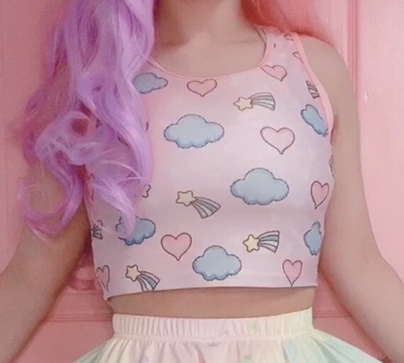 Kawaii Clothing Fairy Kei Yume Kawaii Kawaii Crop Top - Etsy
