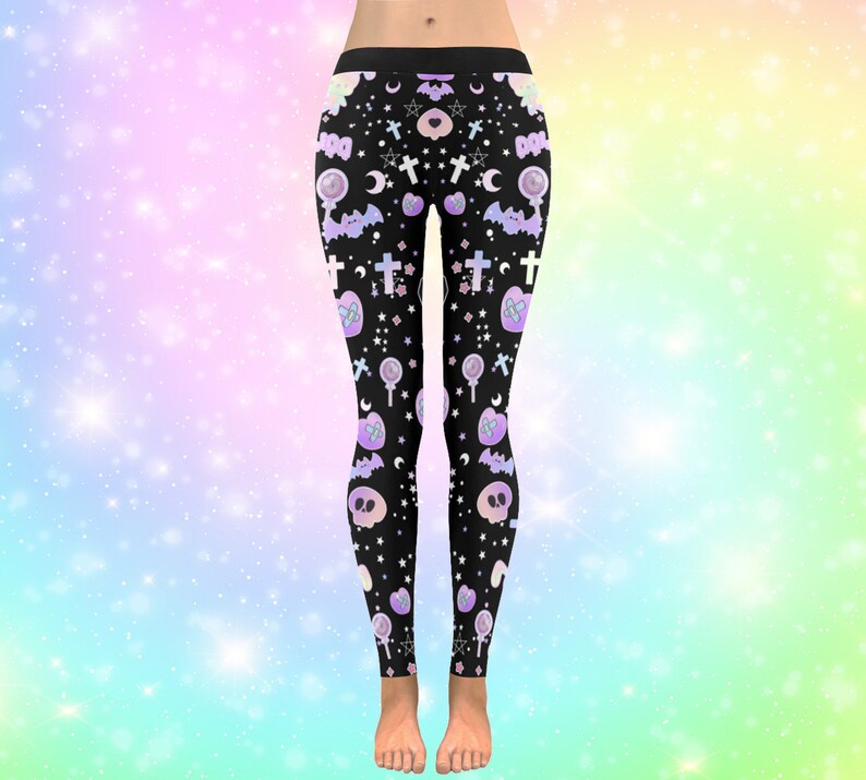 Pastel Goth Leggings Yami Kawaii Clothes Kawaii Clothing Etsy UK