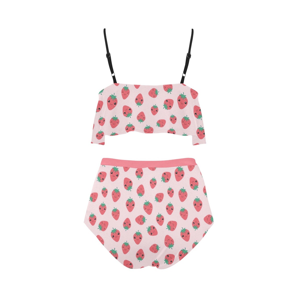 Kawaii Bikini Set Strawberry Bikini Kawaii Swimwear Etsy