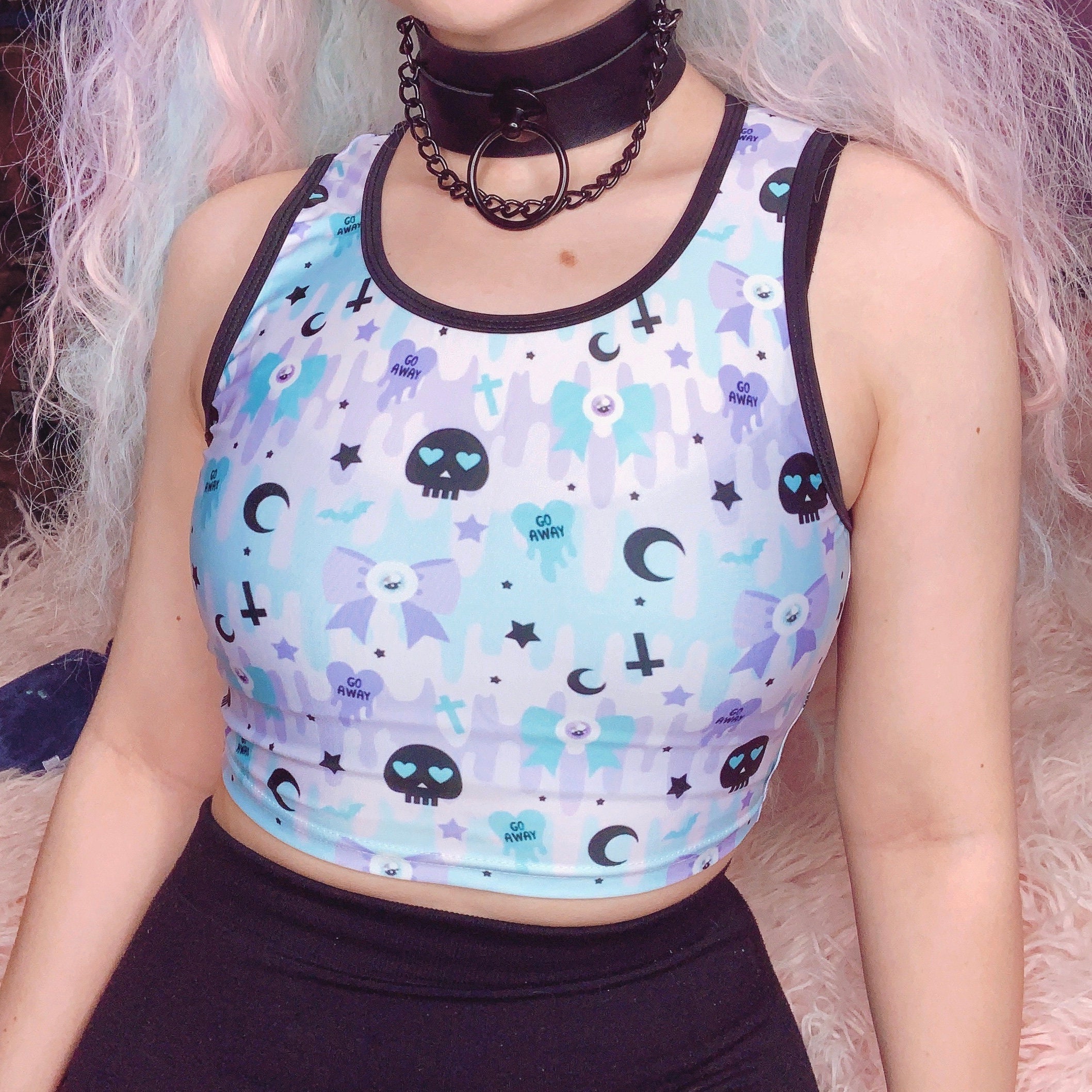 Pastel Goth Kawaii clothing Pastel goth crop top Pastel Etsy
