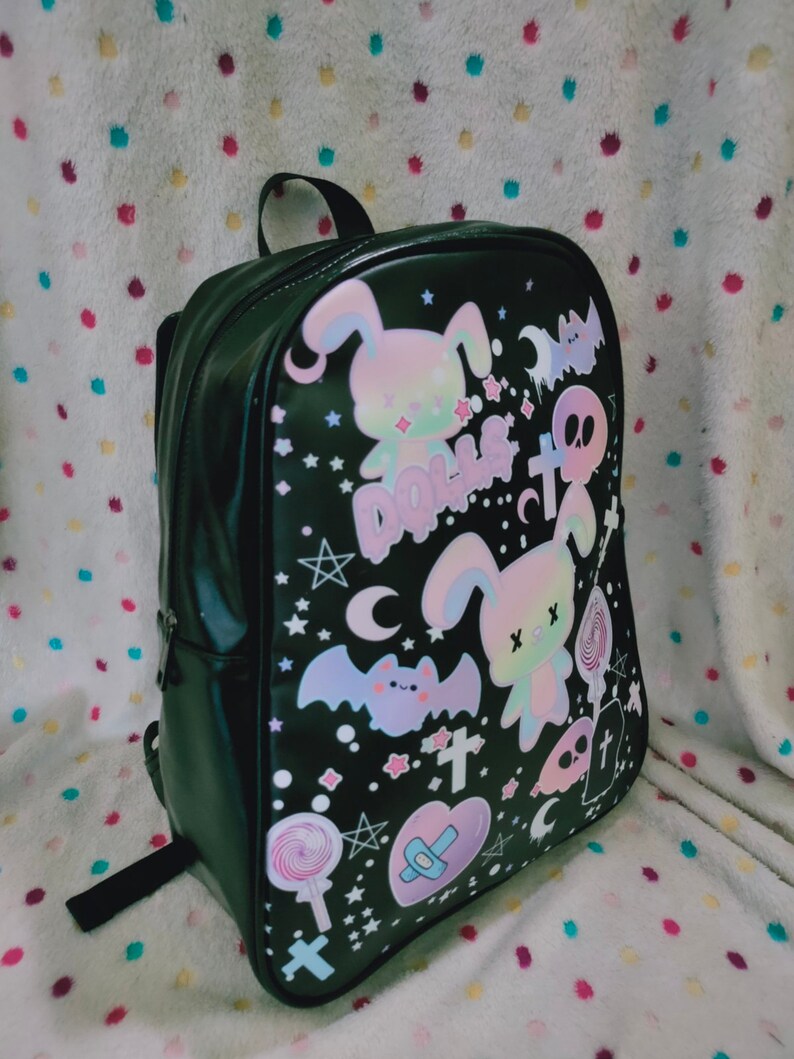 Spooky Yami Kawaii Pastel Goth Kawaii Backpack Spooky Etsy