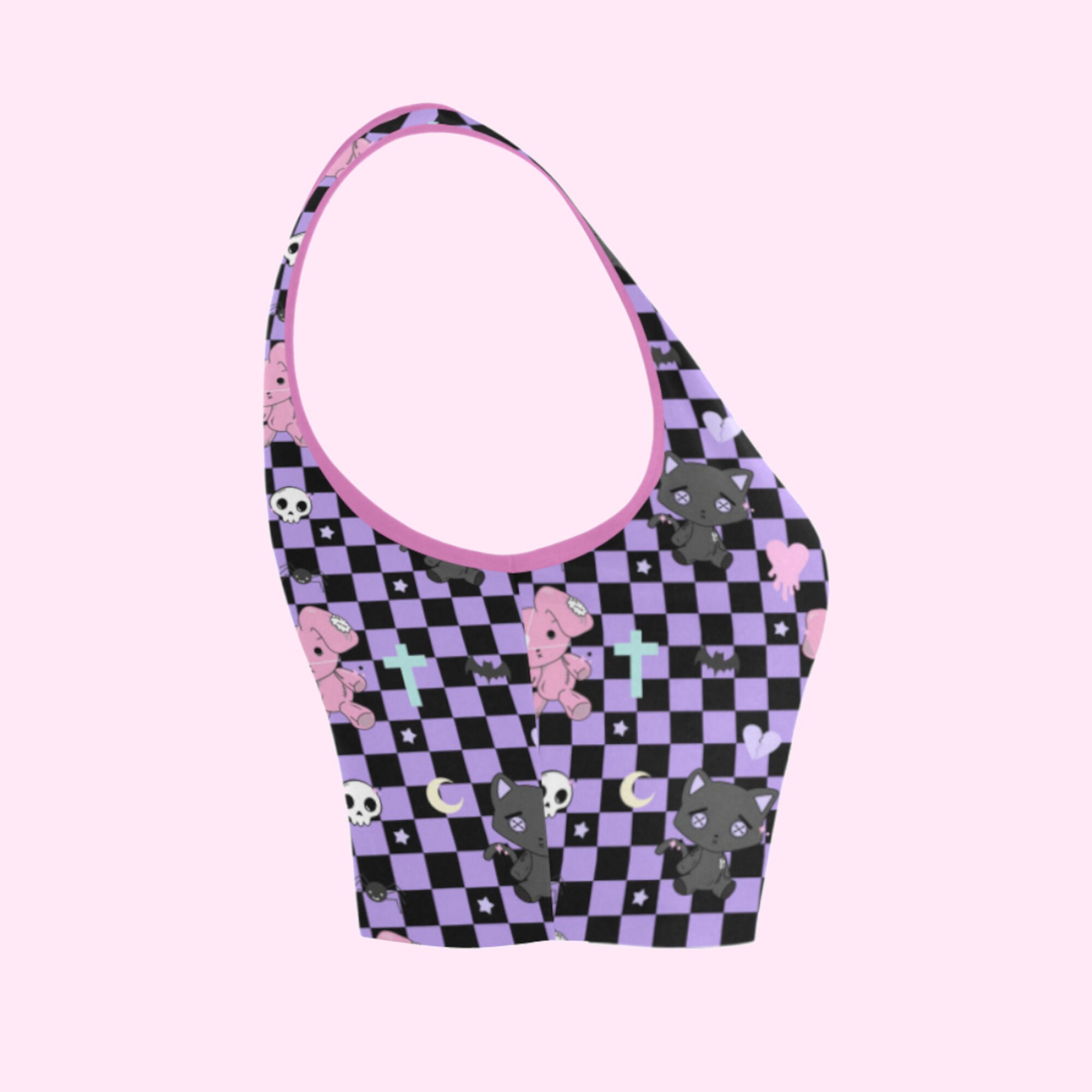 Pastel Goth Kawaii clothing Pastel goth crop top Pastel Etsy