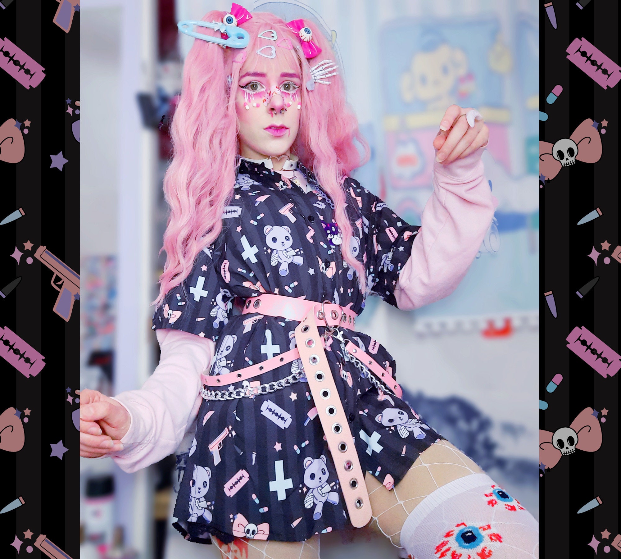 Pastel Goth Shirt Kawaii Clothing Pastel Goth Clothing Etsy UK