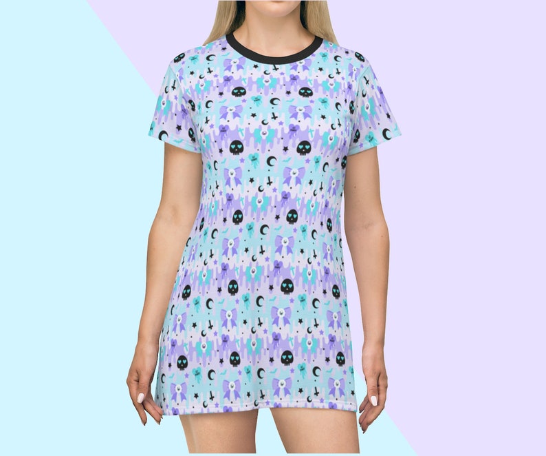 Pastel Goth Kawaii Clothing Kawaii Shirt Dress Skull Etsy