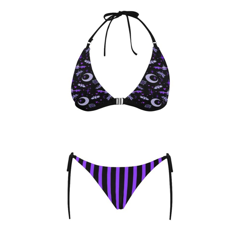 Pastel Goth Bikini Pastel Goth Bat Swimwear Yami Kawaii Etsy Finland