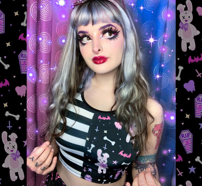 Pastel Goth Kawaii Clothing Pastel Goth Crop Top Pastel Etsy
