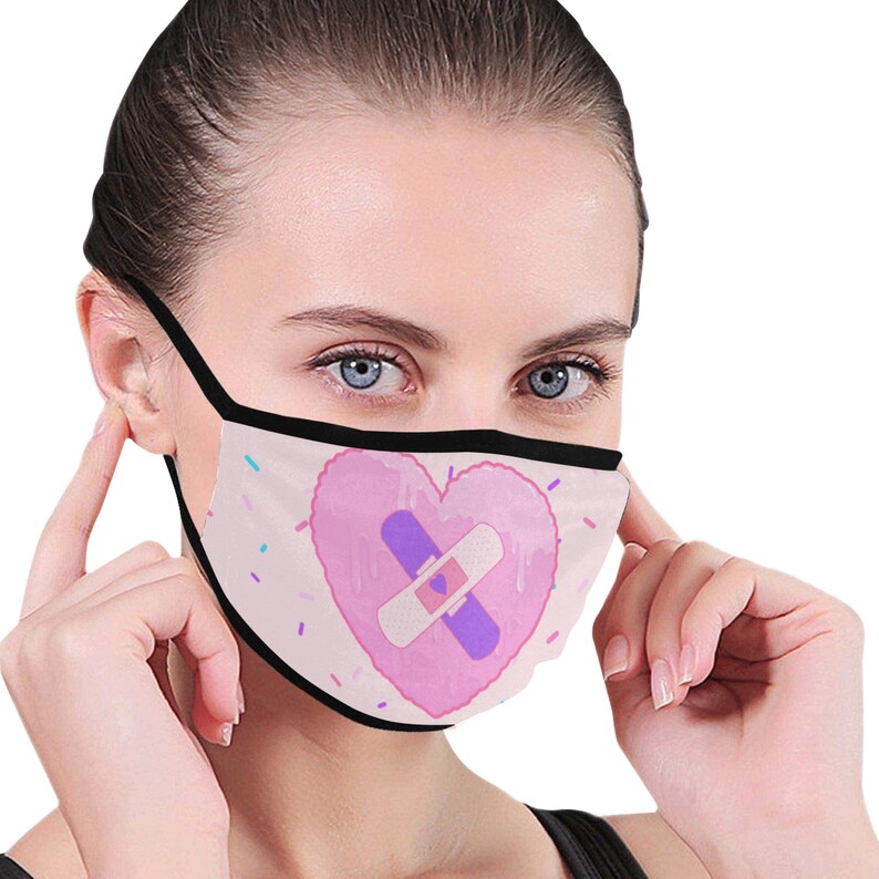 Pastel Goth Menhera Kawaii Mask Pastel Goth Face Mask Etsy